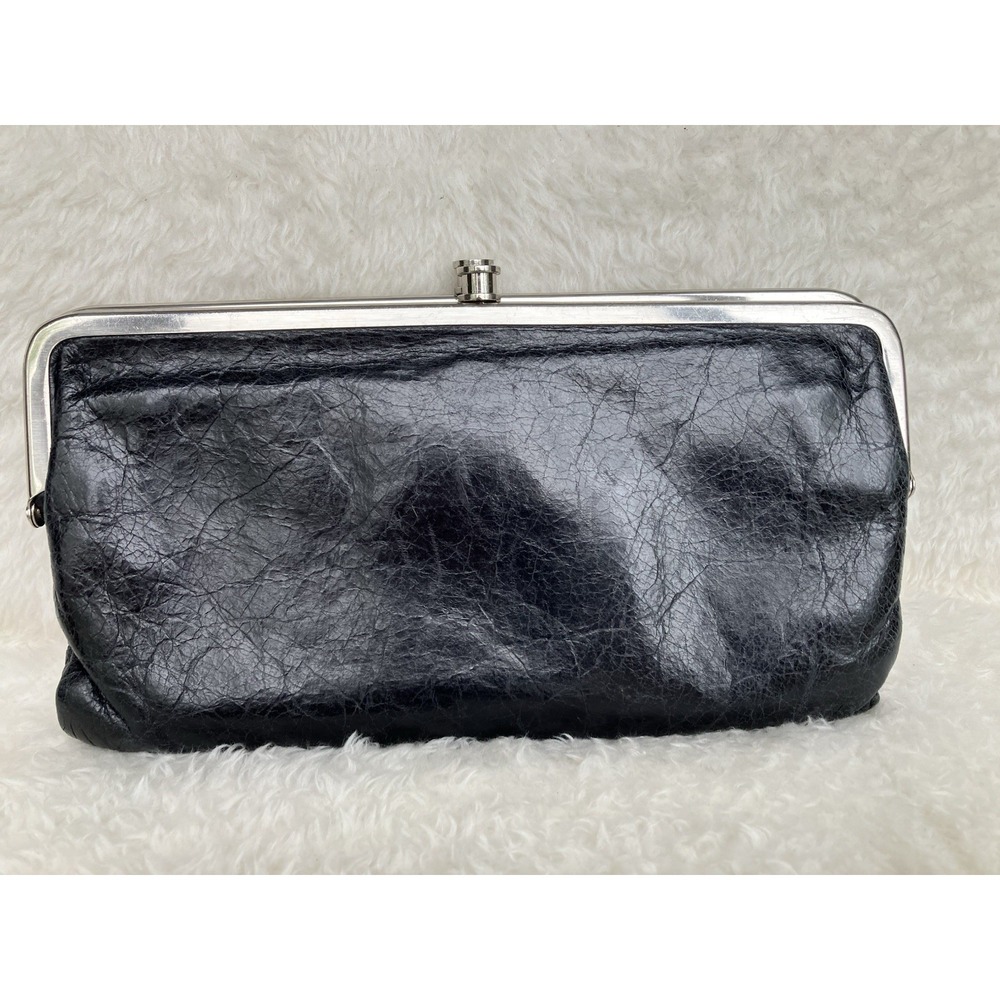 Hobo International Lauren Kiss Lock Clutch Wallet In Black